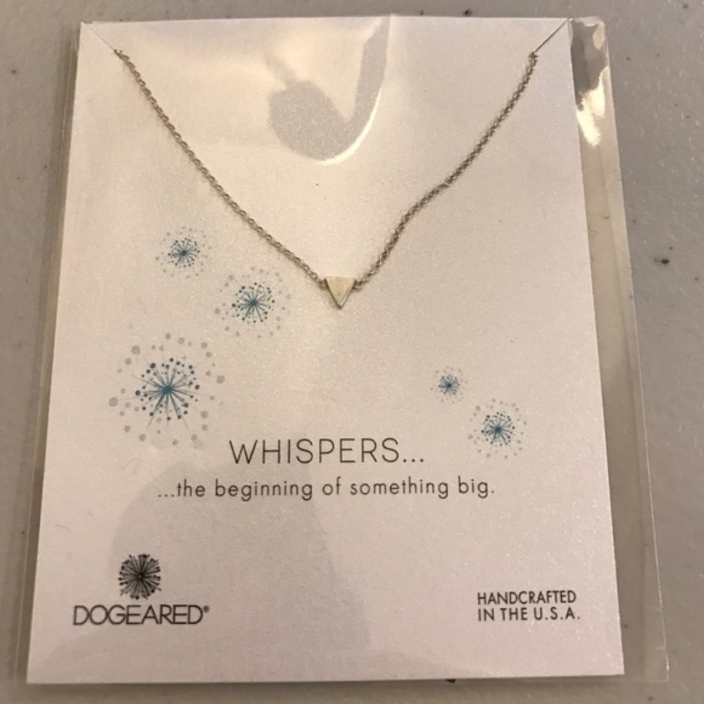 Dogeared Whispers Triangle Necklace